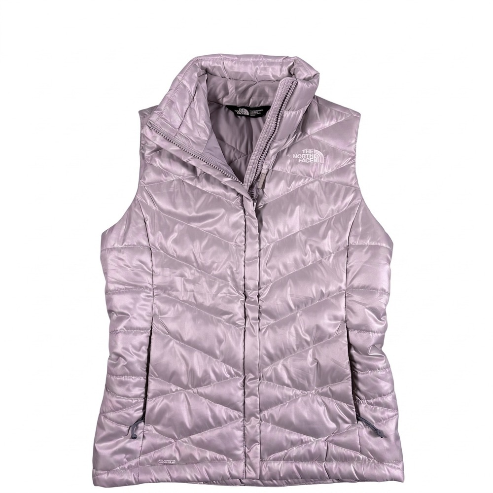 The North Face Aconcagua 550 Down Vest Womens XS Silver Metallic Puffer F15
